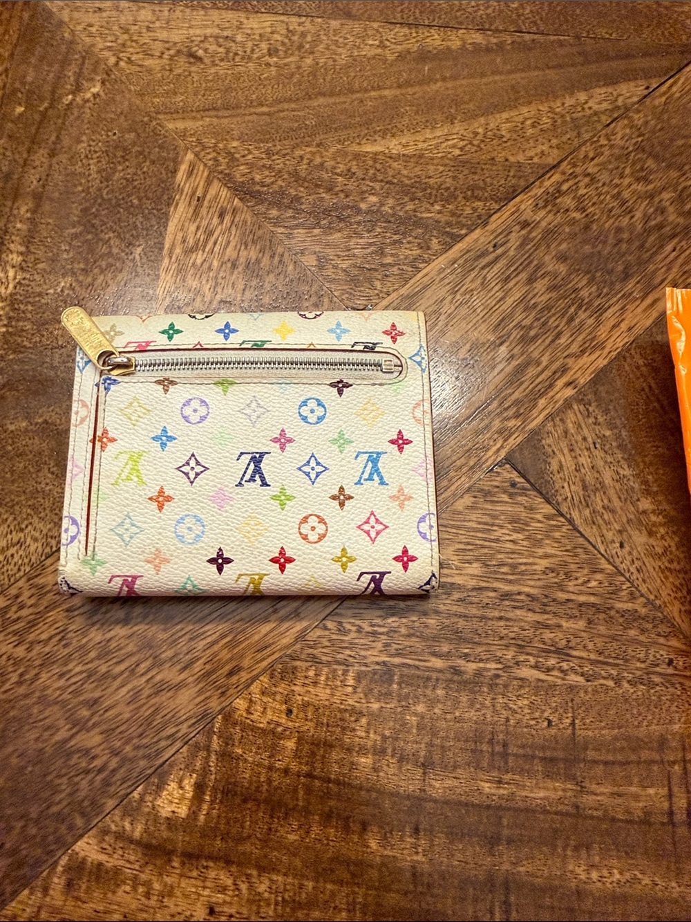Louis Vuitton White Multicolor Monogram Compact Wallet with Gold Hardware - Picture 2 of 5